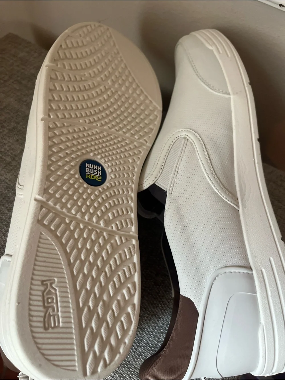 Nunn Bush Men's Slip-On Boat Shoes in White